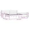 vidaXL Posteľn&yacute; r&aacute;m biely mas&iacute;vne drevo 200x200 cm