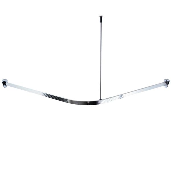 RIDDER Chr&oacute;mov&aacute; univerz&aacute;lna rohov&aacute; tyč na sprchov&yacute; z&aacute;ves s h&aacute;čikmi