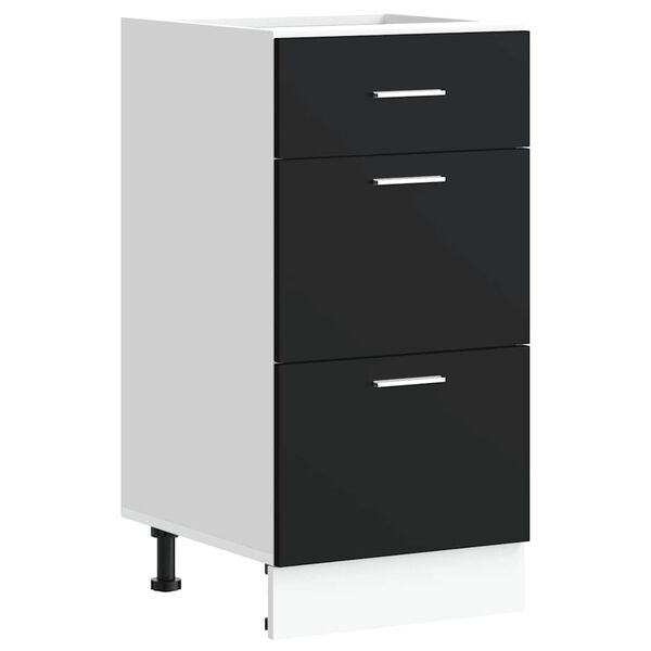 vidaXL Spodn&aacute; skrinka &ldquo;Lyon&rdquo; Čierna 40x46x81,5 cm Kon&scaron;trukcia dreva