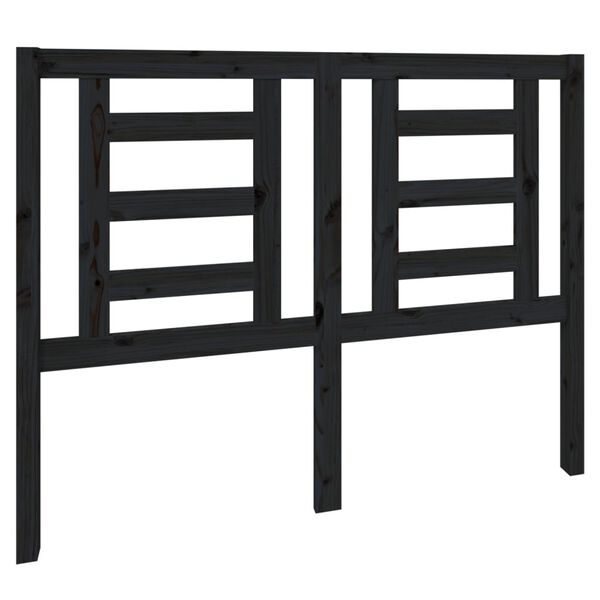 vidaXL Čelo postele čierne 126x4x100 cm mas&iacute;vna borovica