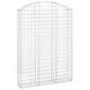 vidaXL Obl&uacute;kov&yacute; gabionov&yacute; k&ocirc;&scaron; 150x30x200/220 cm pozinkovan&eacute; železo