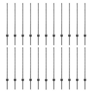 vidaXL Stĺp na plot. 22 pcs Siv&aacute; 140 cm Oceľ