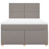 vidaXL Boxspring posteľ s matracom sivohned&yacute; 140x190 cm l&aacute;tka