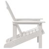vidaXL Adirondack stolička Biela 74 x 82 x 92cm HDPE