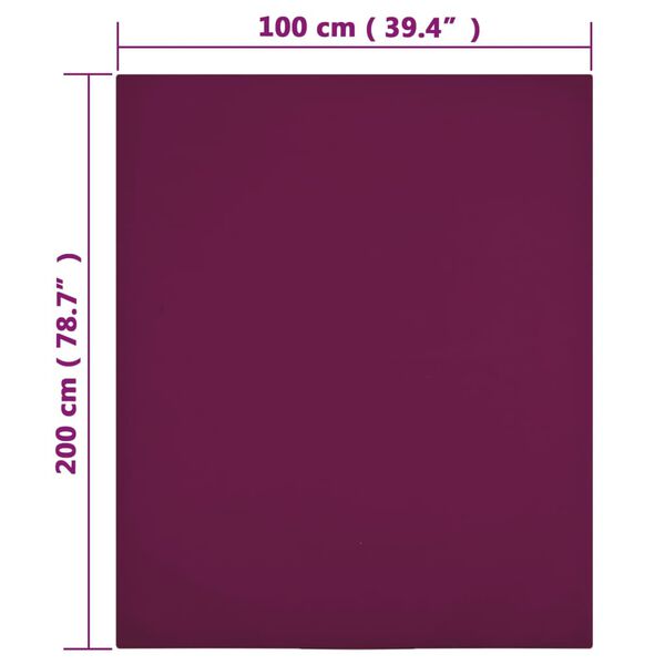vidaXL Plachty Jersey 2 ks bordov&aacute; 100x200 cm bavlna