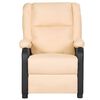 vidaXL Elektrické masážne kreslo, krémové, umelá koža a látka