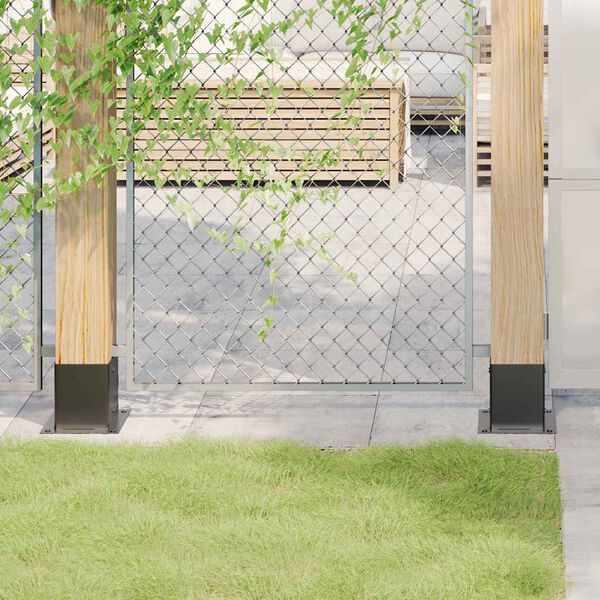 vidaXL podstavce stĺpikov &scaron;tvorcov&eacute; 12 ks Antracit 121x121 mm