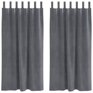 vidaXL Zatemňovacie z&aacute;vesy 2 pcs Svetlosiv&aacute; 140 x 175 cm Zamat