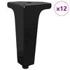 vidaXL Nohy n&aacute;bytku 12 ks Čierna 54,1 x 54,1 x 100 mm Železo
