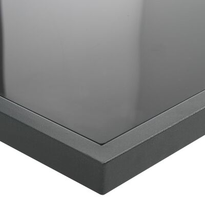 vidaXL 7-dielna vonkajšia jedálenská súprava+podložky,polyratan,čierna