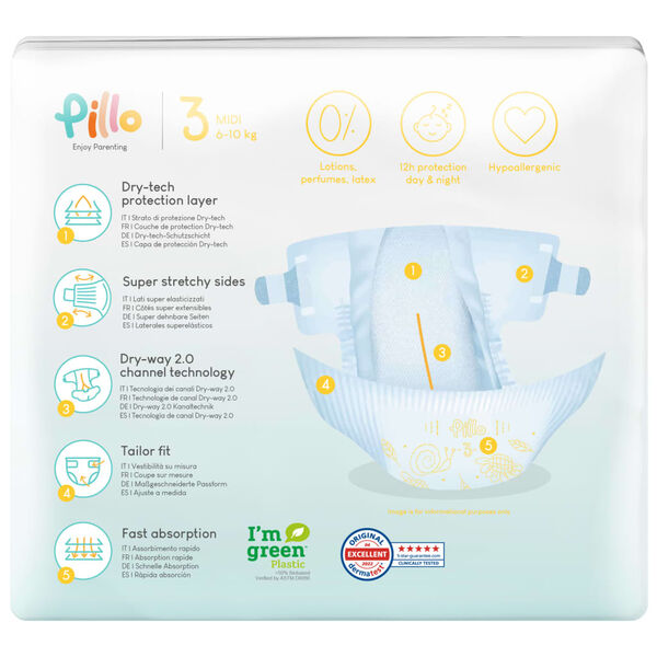 Pilo Detsk&eacute; plienky 168 ks veľkosť 3 (6-10 kg)