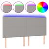 vidaXL Čelo postele s LED bledosiv&eacute; 160x5x118/128 cm l&aacute;tka