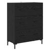 vidaXL Highboard Čierny dub 69,5 x 34 x 180 cm Kompozitn&eacute; drevo