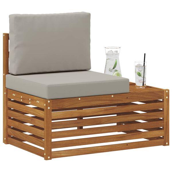 vidaXL Vonkaj&scaron;ia koncov&aacute; pohovka s vank&uacute;&scaron;om Pr&iacute;rodn&aacute; 91 x 63 x 73 cm