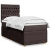 vidaXL Boxspring posteľ s matracom tmavohned&aacute; 90x190 cm l&aacute;tka