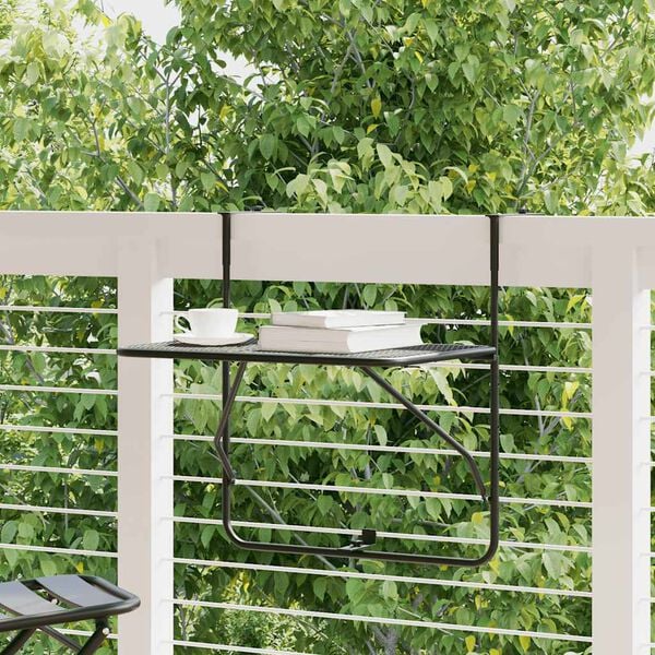 vidaXL Balk&oacute;nov&yacute; stol&iacute;k čierny 60x40 cm oceľov&yacute;