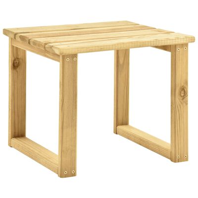 vidaXL Záhradné ležadlo so stolom a podložkou, impregnovaná borovica