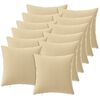 vidaXL Poťah na podložku 12 pcs HEERLEN B&eacute;žov&aacute; 40 x 40 cm Polyester