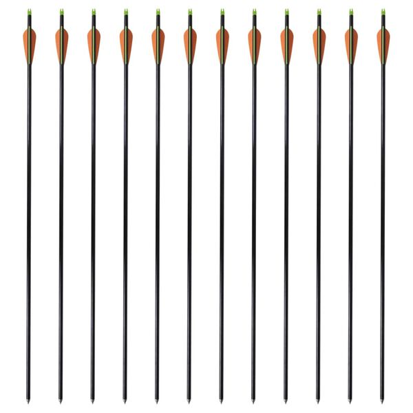 Štandardné šípy na kladkový luk 30" 0,8 cm, sklolaminát 12 ks