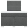 vidaXL Boxspring posteľ s matracom, tmavosivá 120x190 cm, látka