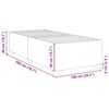 vidaXL Posteľ bez matraca tmavosiv&aacute; 100x200 cm l&aacute;tka