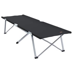 vidaXL Skladacia kempingov&aacute; posteľ Čierna 194 x 62,5 x 42,5 cm