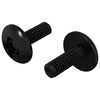 vidaXL Obj&iacute;mkov&eacute; skrutky 2 ks Čierna M4 x 10 mm Oceľ