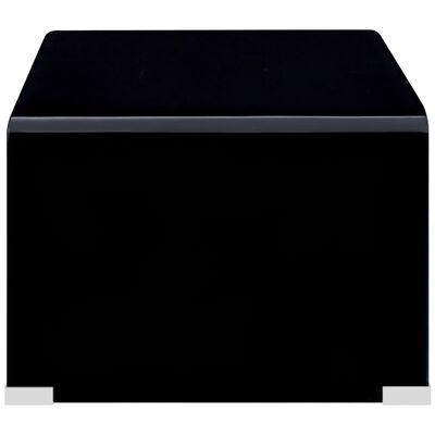 vidaXL Konferenčný stolík, čierny 98x45x31 cm, tvrdené sklo