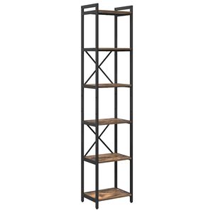vidaXL Reg&aacute;l na knihy 40 x 30 x 189,5 cm Kompozitn&eacute; drevo Dymov&aacute; dub
