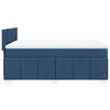 vidaXL Posteľný rám boxspring s matracom modrý 140x200 cm látka