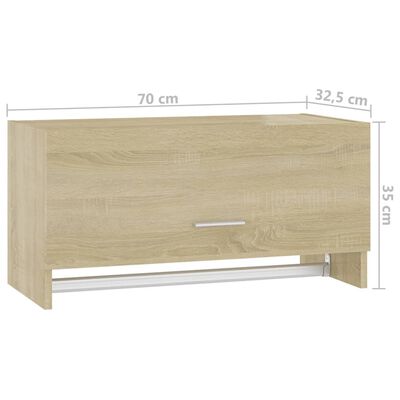 vidaXL Šatník, dub sonoma 70x32,5x35 cm, kompozitné drevo