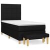 vidaXL Boxspring posteľ s matracom čierna 100x200 cm l&aacute;tka