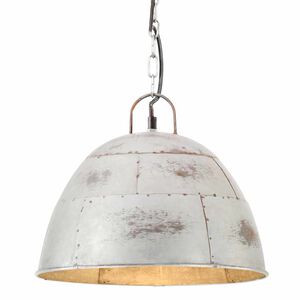 vidaXL Industri&aacute;lna vintage z&aacute;vesn&aacute; lampa 25 W, strieborn&aacute; 31 cm E27