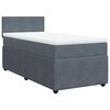 vidaXL Posteľný rám boxspring s matracom tmavosivý 90x190 cm zamat