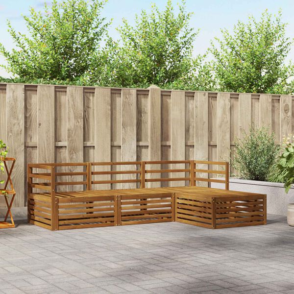 vidaXL Z&aacute;hradn&aacute; s&uacute;prava gaučov 4 pcs Pr&iacute;rodn&aacute; Pevn&eacute; ak&aacute;ciov&eacute; drevo