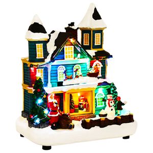 vidaXL Vianočn&aacute; dedinka so saňami SALO 19 x 13 x 24 cm Živica