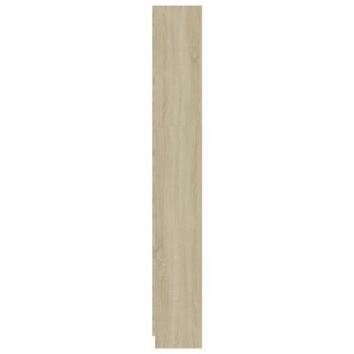 vidaXL Knižnica, 5 políc, biela+sonoma 60x24x175 cm, kompozitné drevo