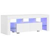 vidaXL TV skrinka s LED svetlami, vysok&yacute; lesk, biela 130x35x45 cm