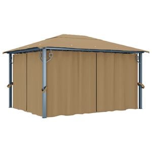 vidaXL Alt&aacute;nok so z&aacute;vesom 400x300 cm, sivohned&yacute;, hlin&iacute;k