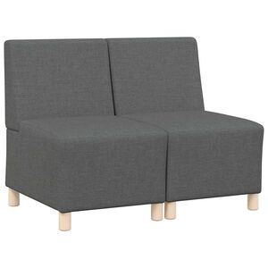 vidaXL Bezr&uacute;čkov&aacute; modul&aacute;rna sofa jednotka 2 ks Tmavo &scaron;ed&aacute; l&aacute;tka