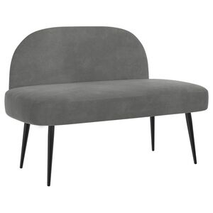 vidaXL čal&uacute;nen&aacute; lavica so sp&auml;tn&yacute;m opierkom Tmavosiv&aacute; 110 x 60 x 76 cm