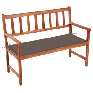 vidaXL Z&aacute;hradn&aacute; lavička s podložkou 120 cm, ak&aacute;ciov&yacute; mas&iacute;v