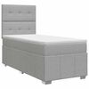 vidaXL Posteľ boxspring s matracom Svetlosiv&aacute; Jednoduch&yacute; L&aacute;tka