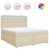 vidaXL Posteľn&yacute; r&aacute;m boxspring s matracom kr&eacute;mov&yacute; 180x200 cm l&aacute;tka