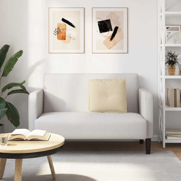 vidaXL Poduška na chrbát Krémová 50 x 19 x 45 cm látka