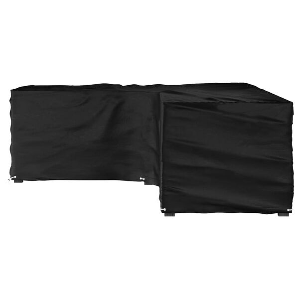 vidaXL Kryt na záhradný nábytok v tvare L 16 očiek 210x260x80 cm