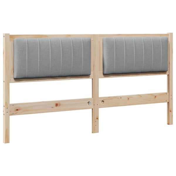 vidaXL Čal&uacute;nen&eacute; čelo postele Hned&aacute; 150 cm Mas&iacute;vne borovicov&eacute; drevo