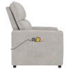 vidaXL Elektrické masážne kreslo bledosivé mikrovláknová látka