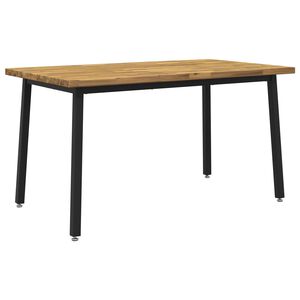 vidaXL 140 x 70 x 75 cm Pevn&eacute; ak&aacute;ciov&eacute; drevo Biela a čierna