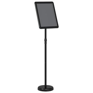 vidaXL St&aacute;nky na v&yacute;stavy Čierna 30 x 25 x 128 cm Hlin&iacute;k